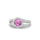 Grace | Round Pink Sapphire Ring