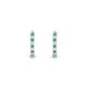 Harmony | Round Emerald & Diamond Hoop Earrings