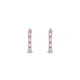 Harmony | Boucles d'oreilles Créoles Saphir Rose & Diamant Rond