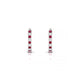 Harmony | Boucles d'oreilles Créoles Rubis & Diamant Rond