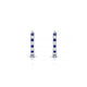 Harmony | Boucles d'oreilles Créoles Saphir & Diamant Rond