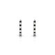 Harmony | Boucles d'oreilles Créoles Diamant Noir & Diamant Rond