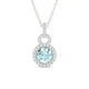 Haven | Pendentif Aigue-marine Ronde
