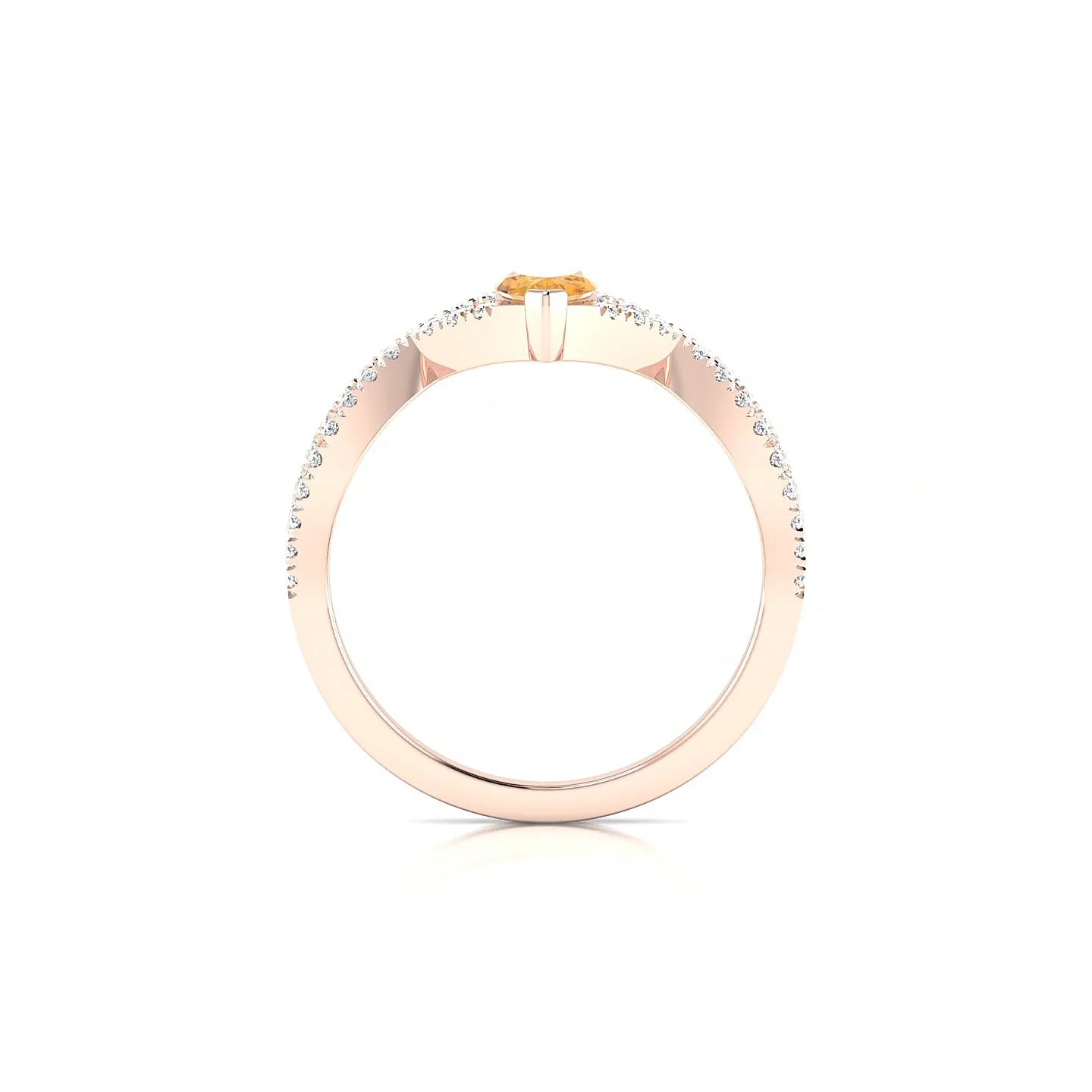 Haze | 18k Rose Gold 8 x 4 mm Marquise Citrine Ring