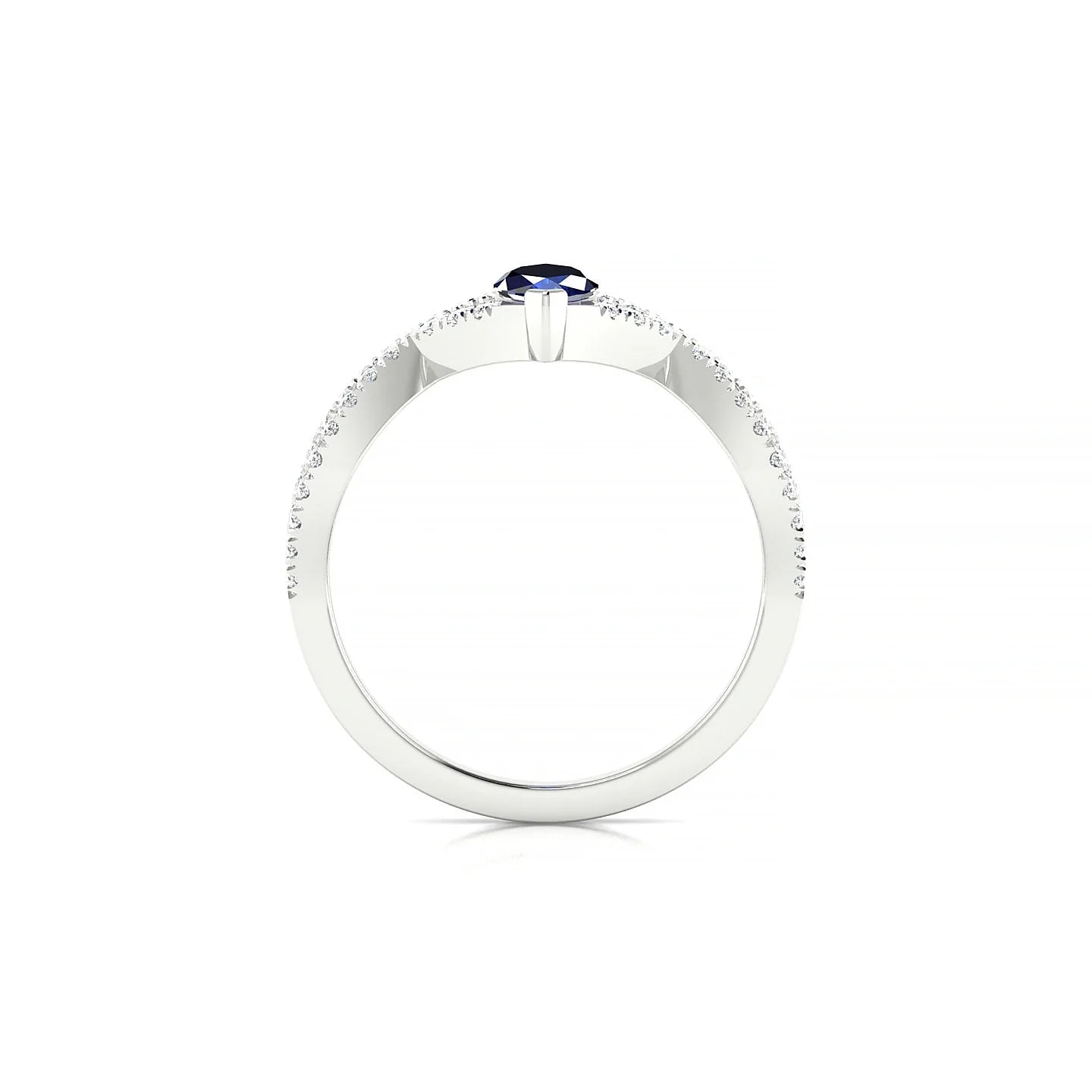 Haze | 18k White Gold 8 x 4 mm Marquise Sapphire Ring