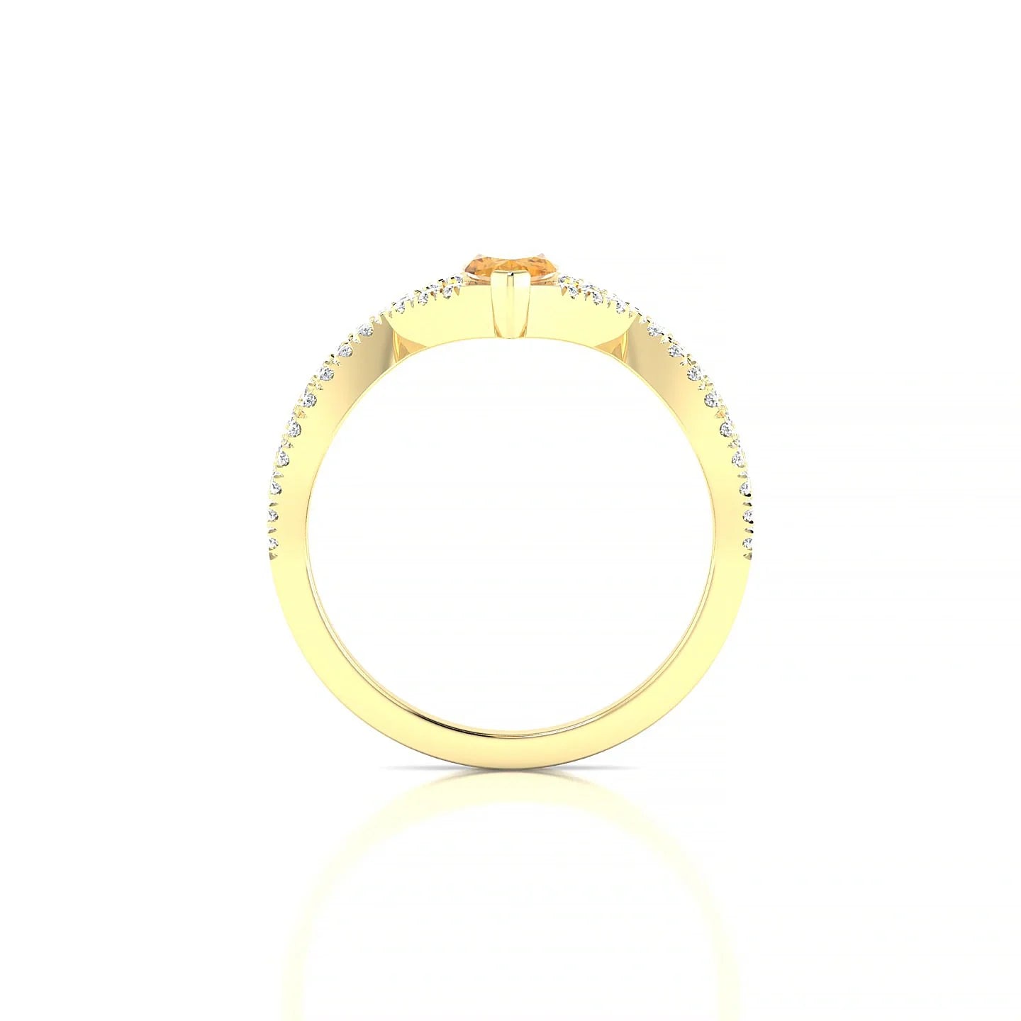 Haze | 18k Yellow Gold 8 x 4 mm Marquise Citrine Ring