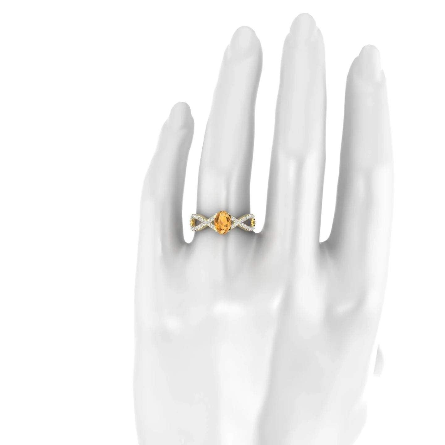 Haze | 18k Yellow Gold 7 x 5 mm Oval Citrine Ring