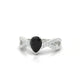 Haze | Pear Black Diamond Ring