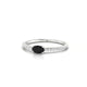 Horizon | Bague Diamant Noir Ovale