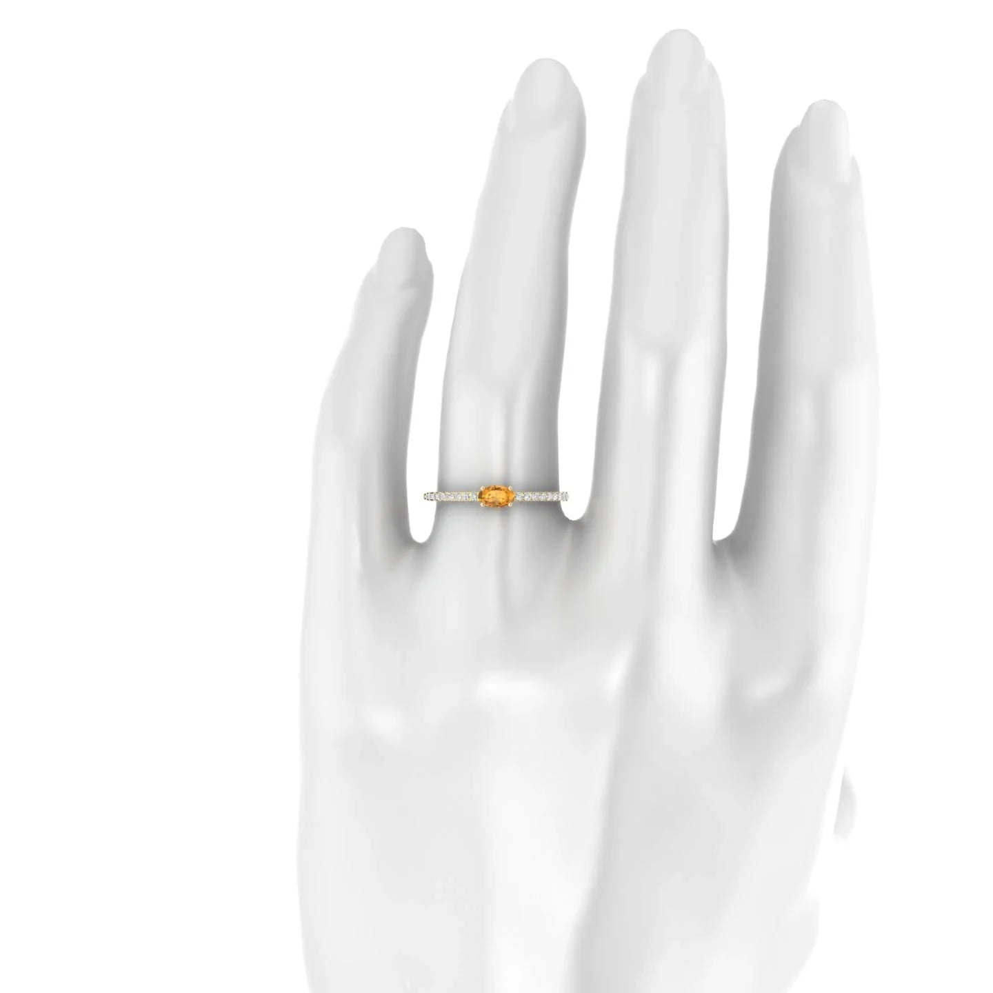 Horizon | 18k Yellow Gold 5 x 3 mm Oval Citrine Ring