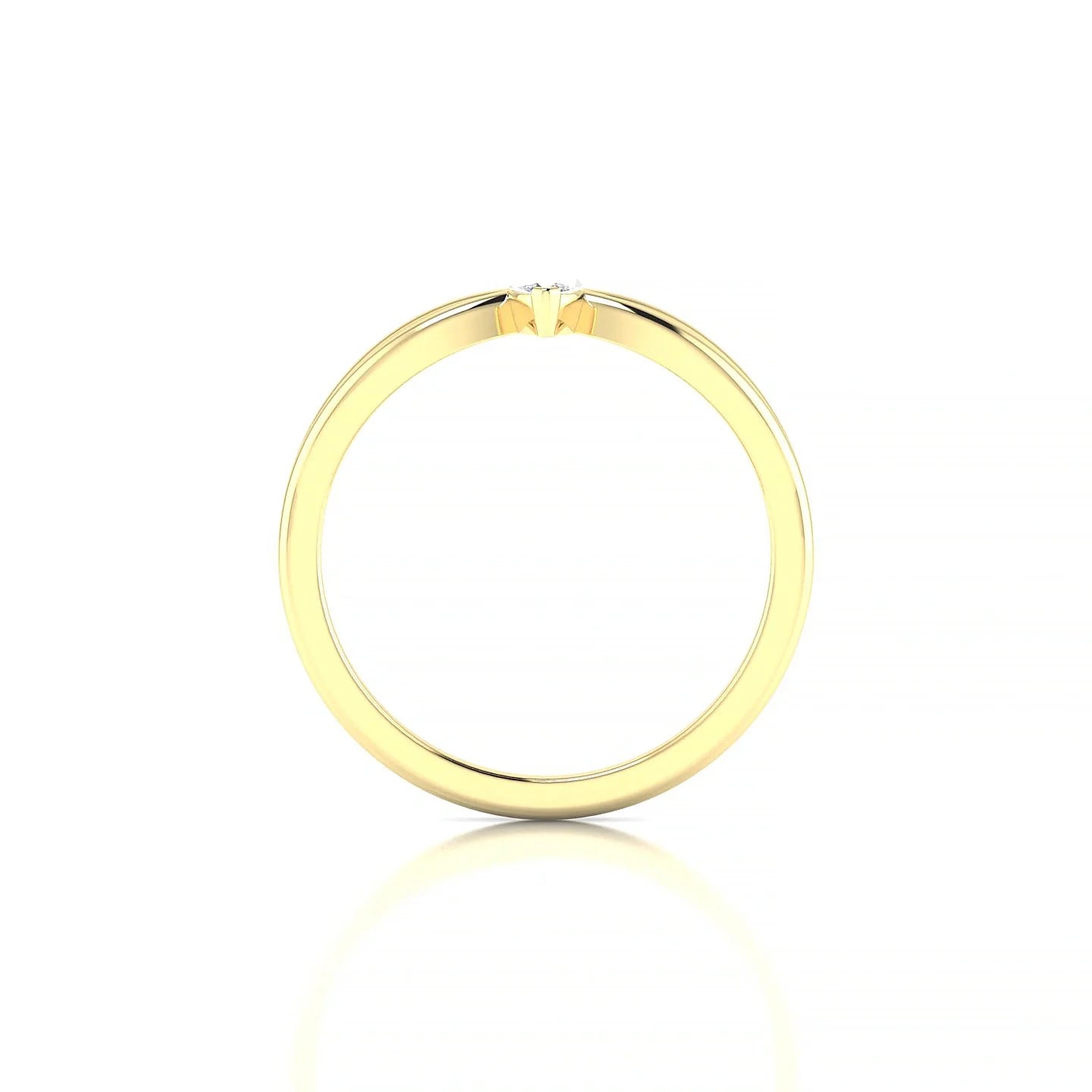 Interlude | 18k Yellow Gold 6 x 3 mm Marquise Diamond Ring
