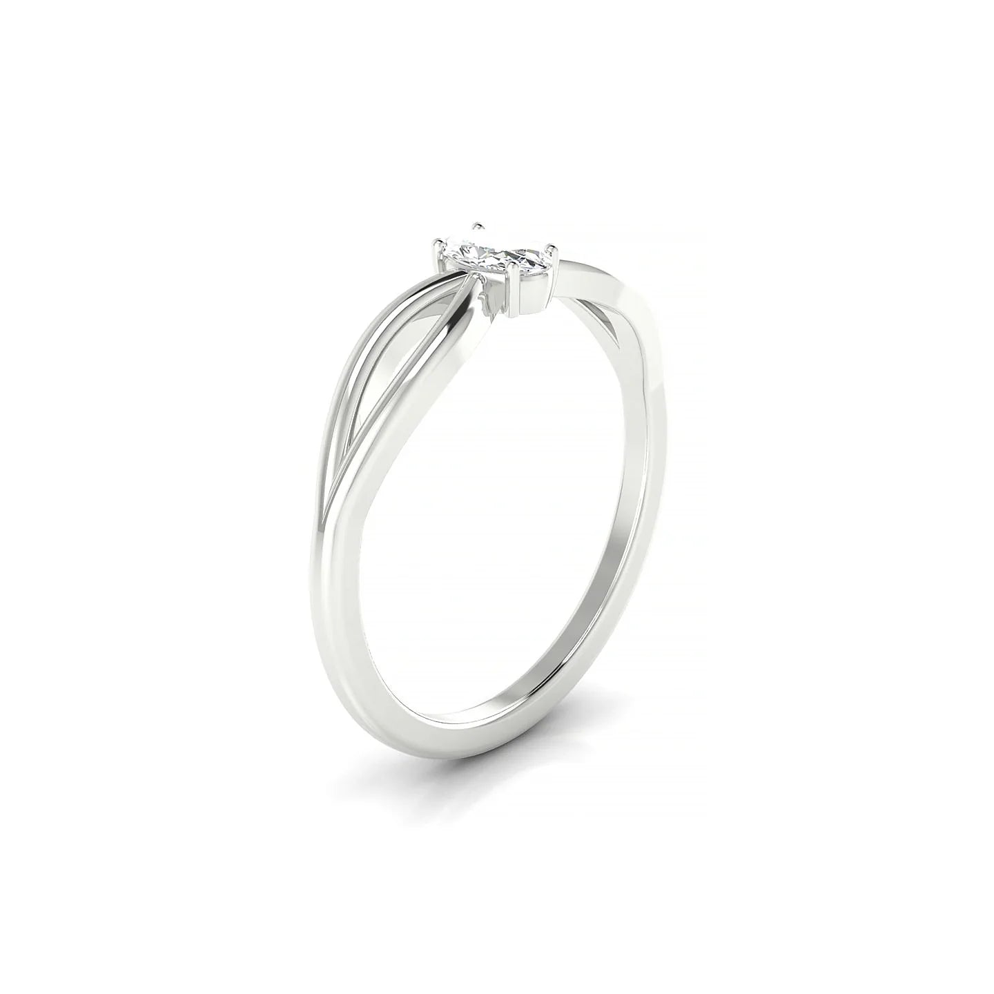 Interlude | 18k White Gold 5 x 3 mm Oval Diamond Ring