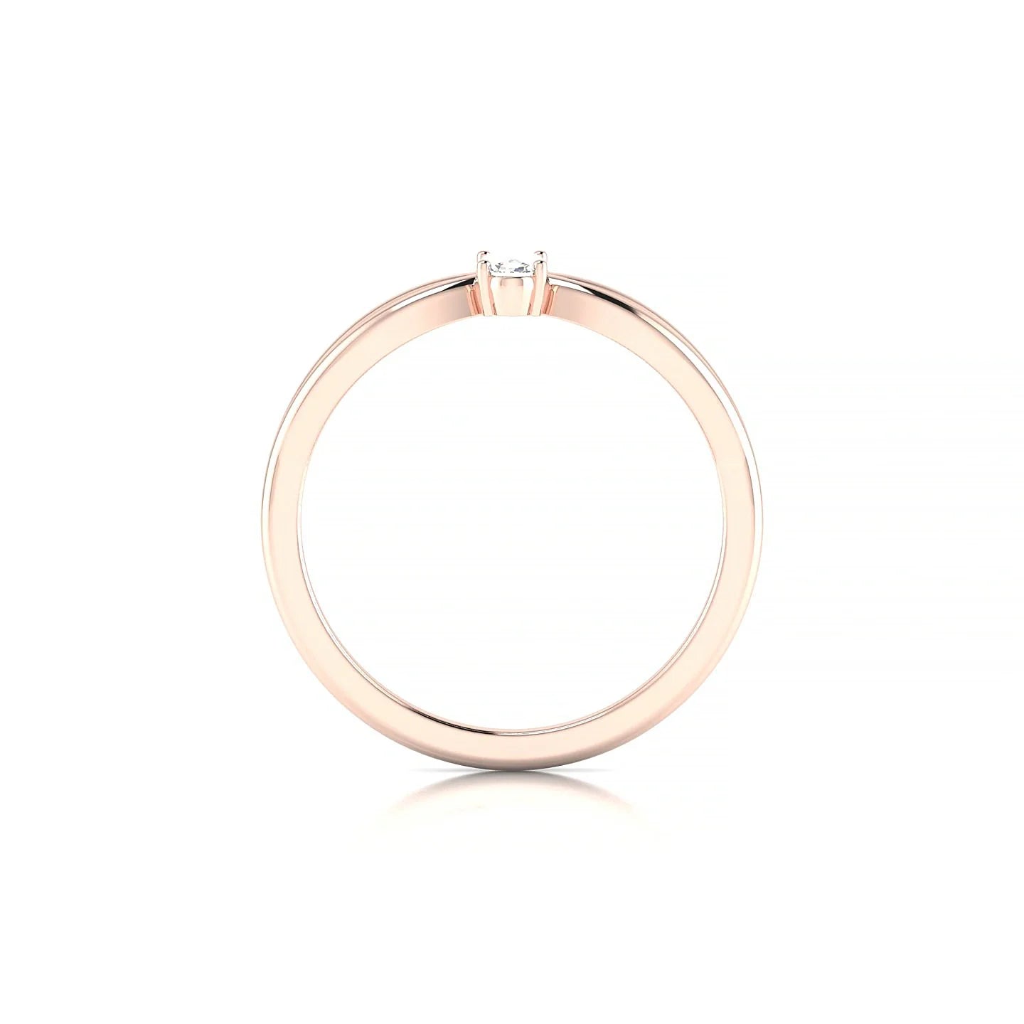 Interlude | 18k Rose Gold 5 x 3 mm Oval Diamond Ring