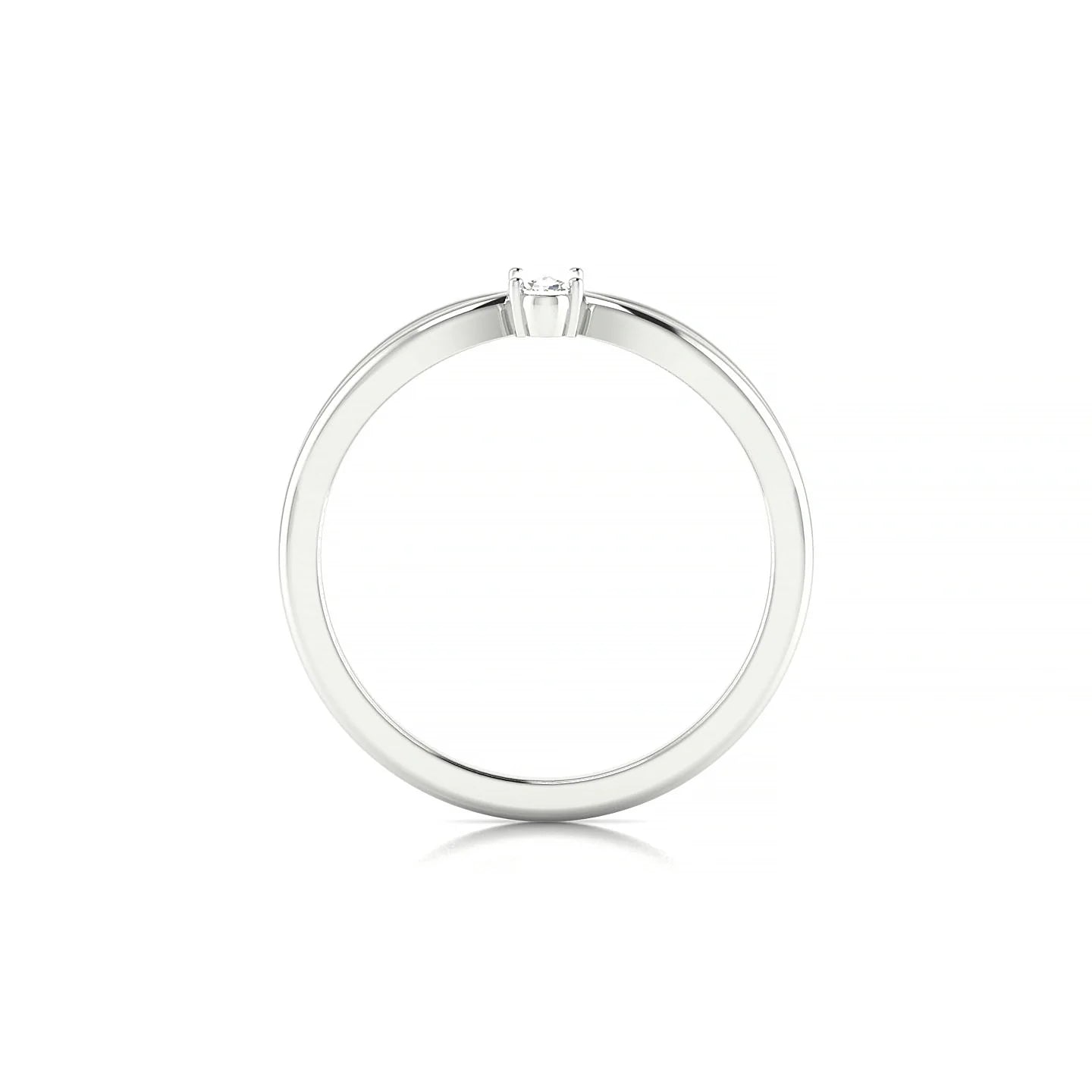Interlude | 18k White Gold 5 x 3 mm Oval Diamond Ring