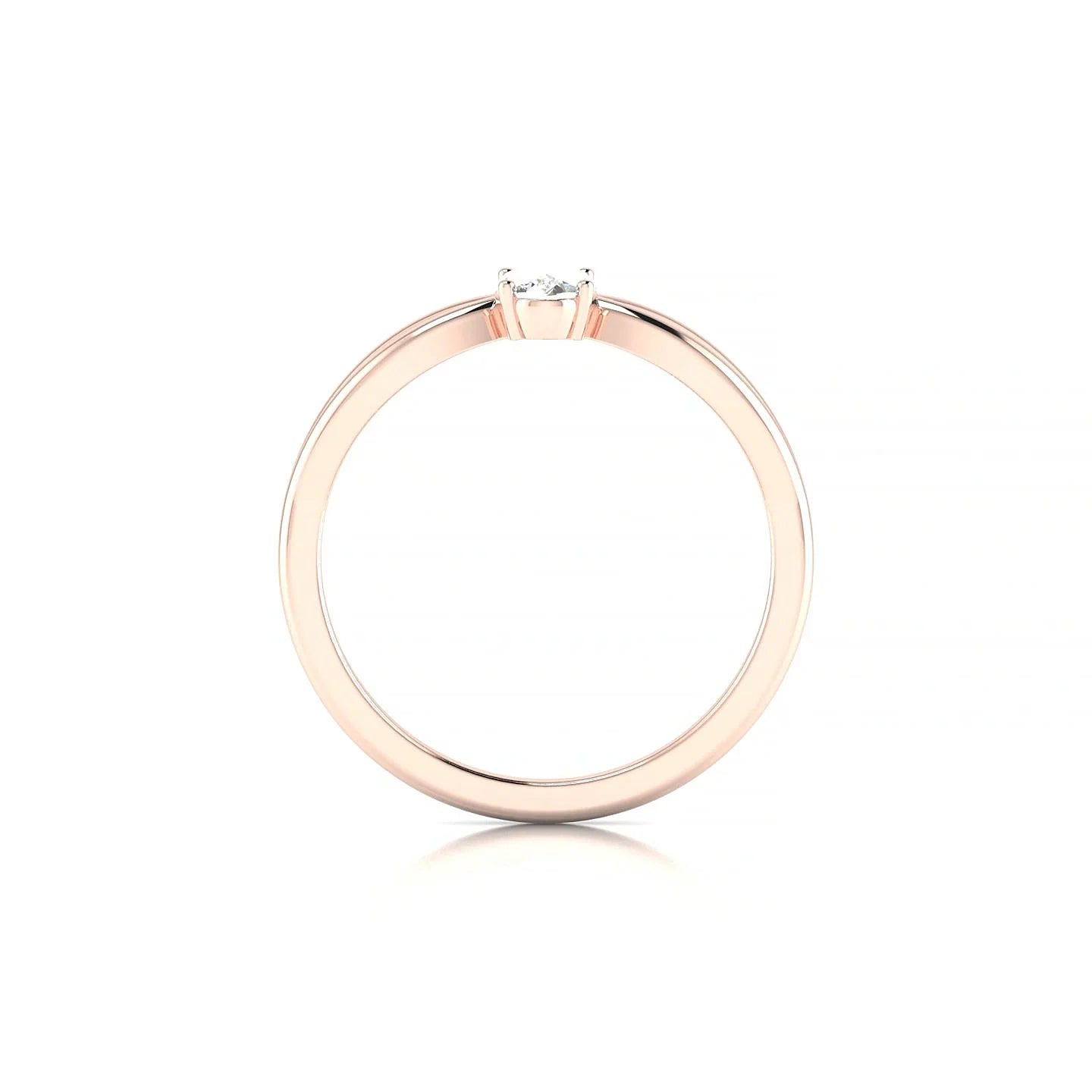 Interlude | 18k Rose Gold 6 x 4 mm Oval Diamond Ring