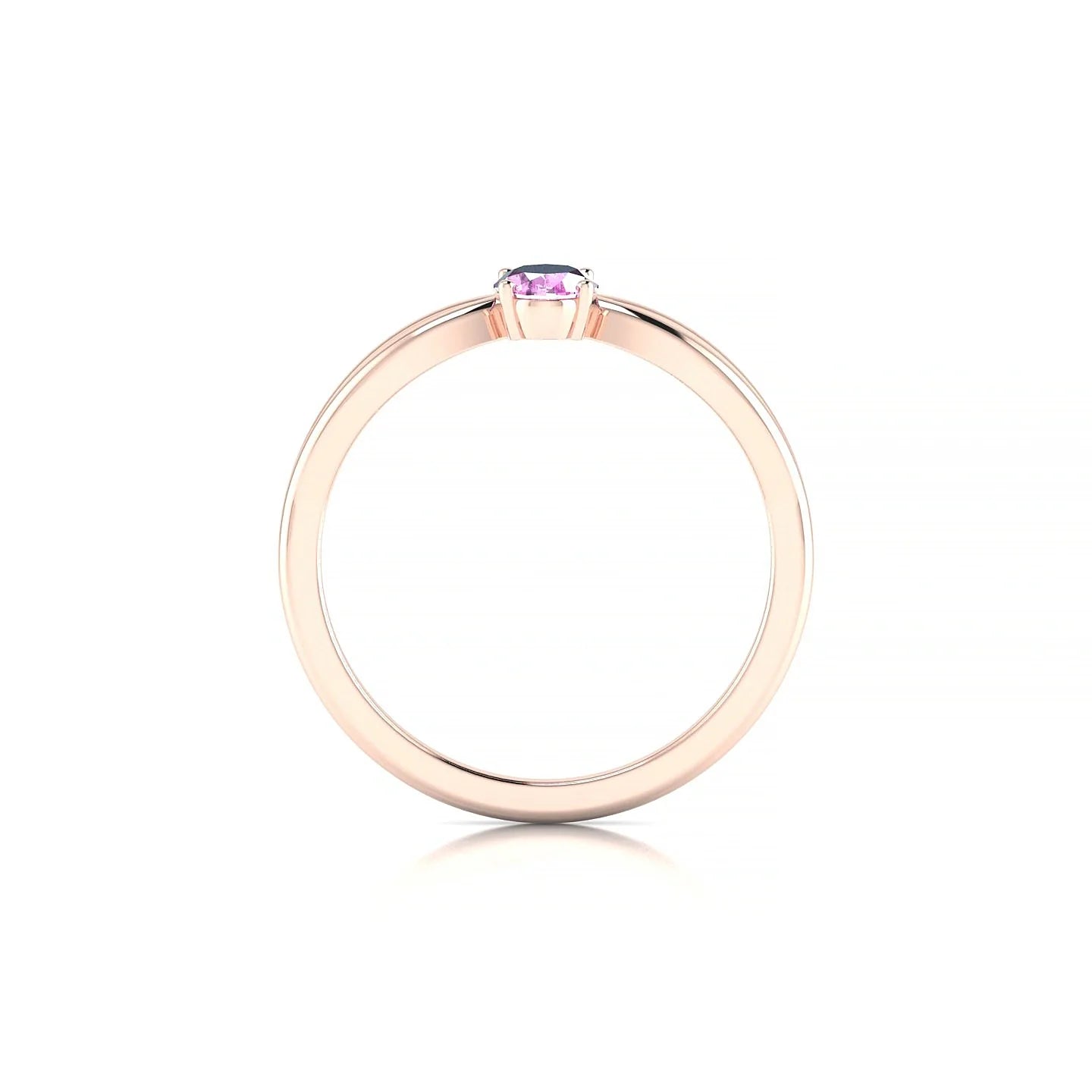 Interlude | 18k Rose Gold 6 x 4 mm Oval Pink Sapphire Ring