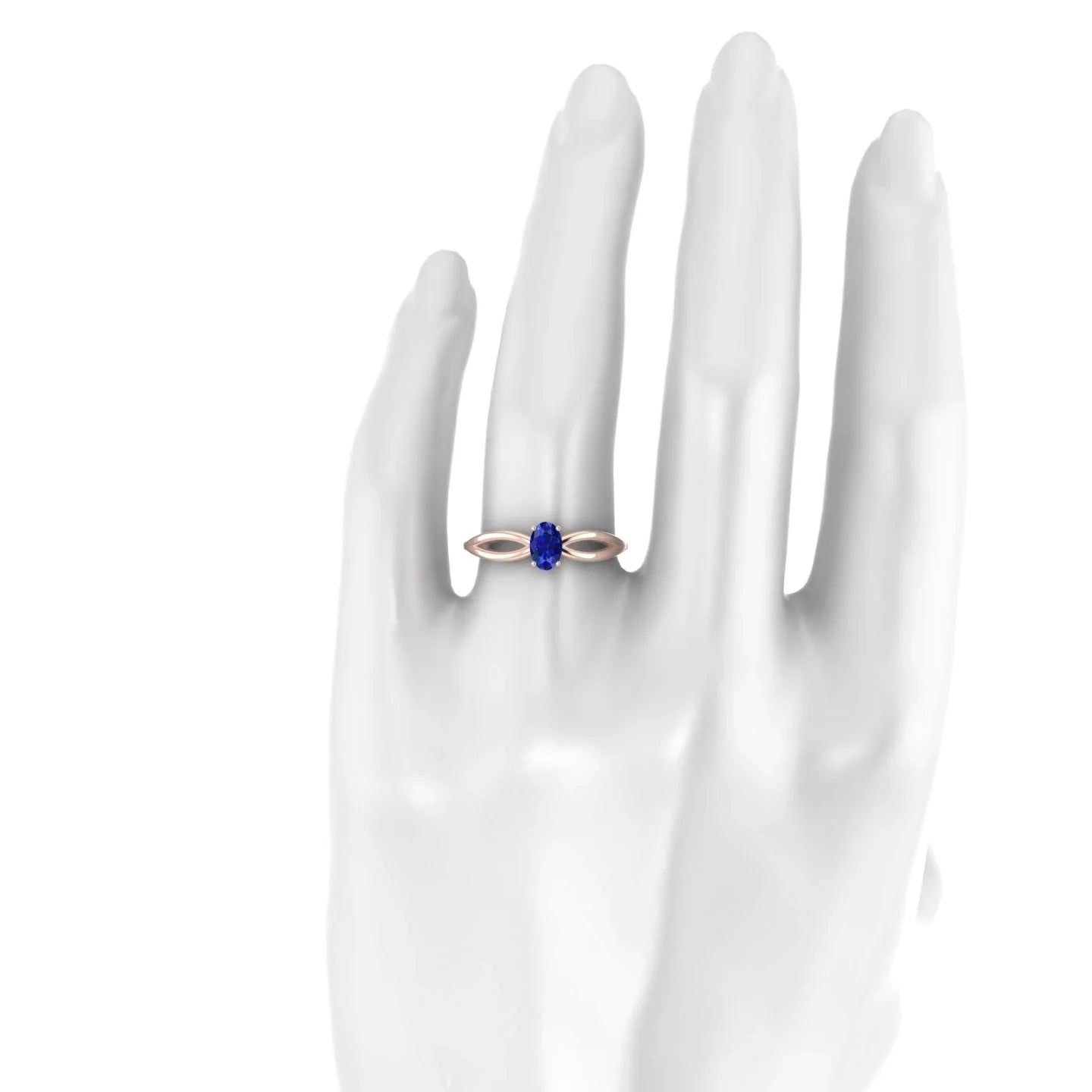 Interlude | 18k Rose Gold 6 x 4 mm Oval Sapphire Ring