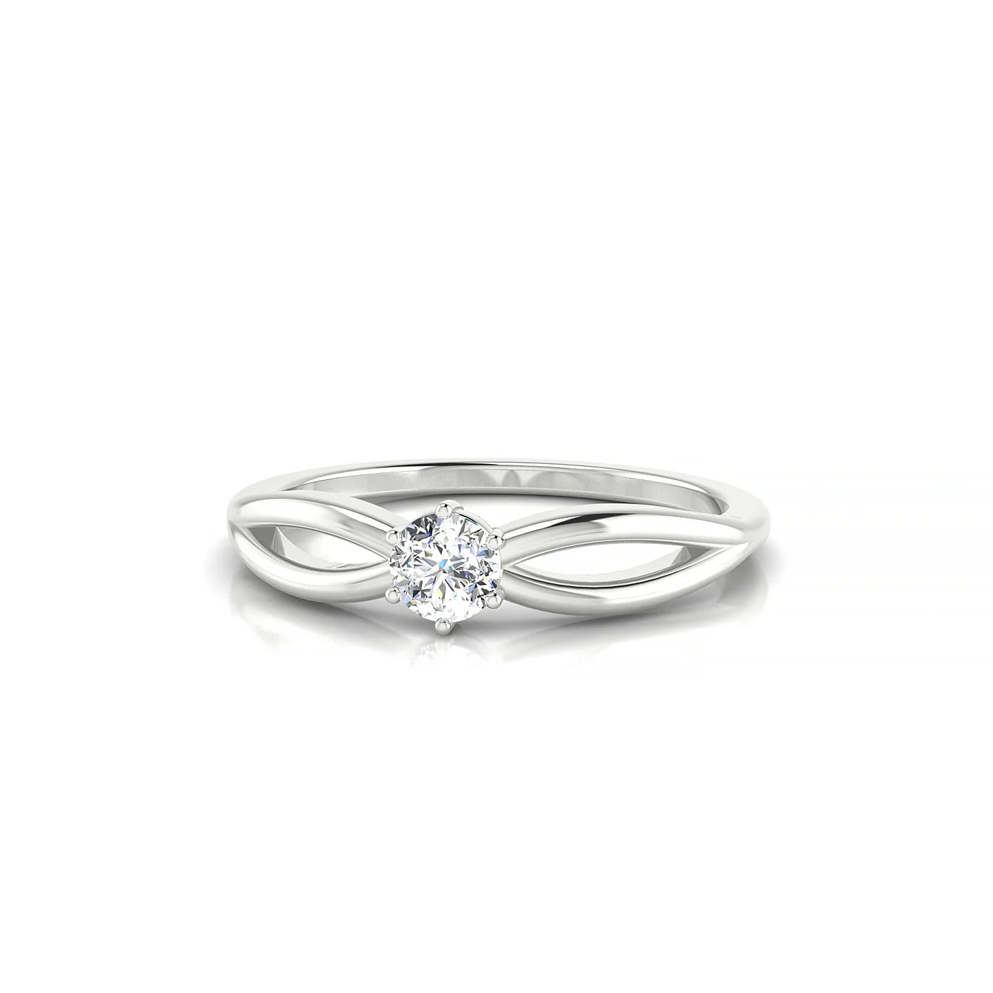 Interlude | 18k White Gold 3.7 mm Round Diamond Ring