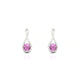 Loop | Boucles d'oreilles Saphir Rose Rond