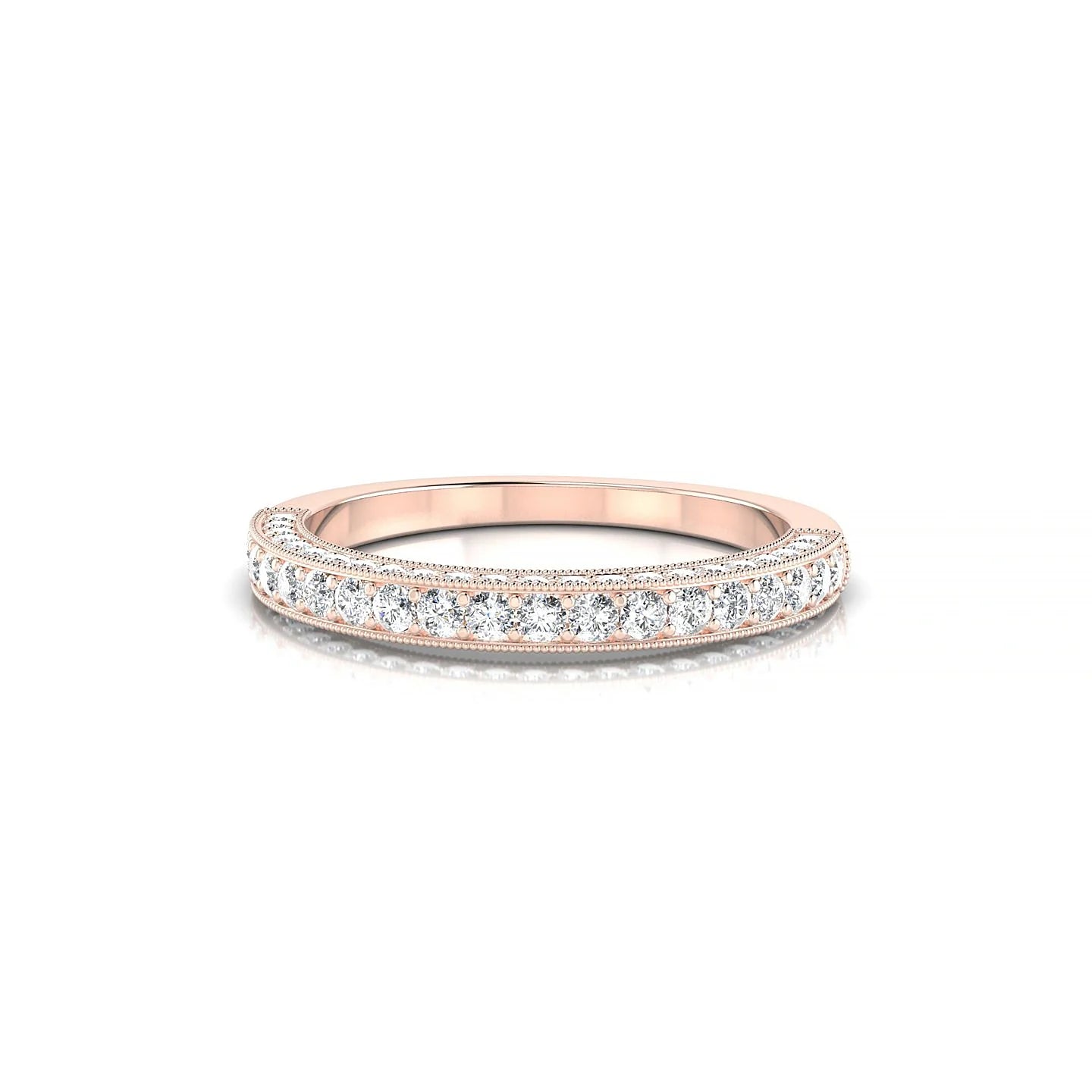 Lustre | 18k Rose Gold 1.5 mm Round Diamond Ring