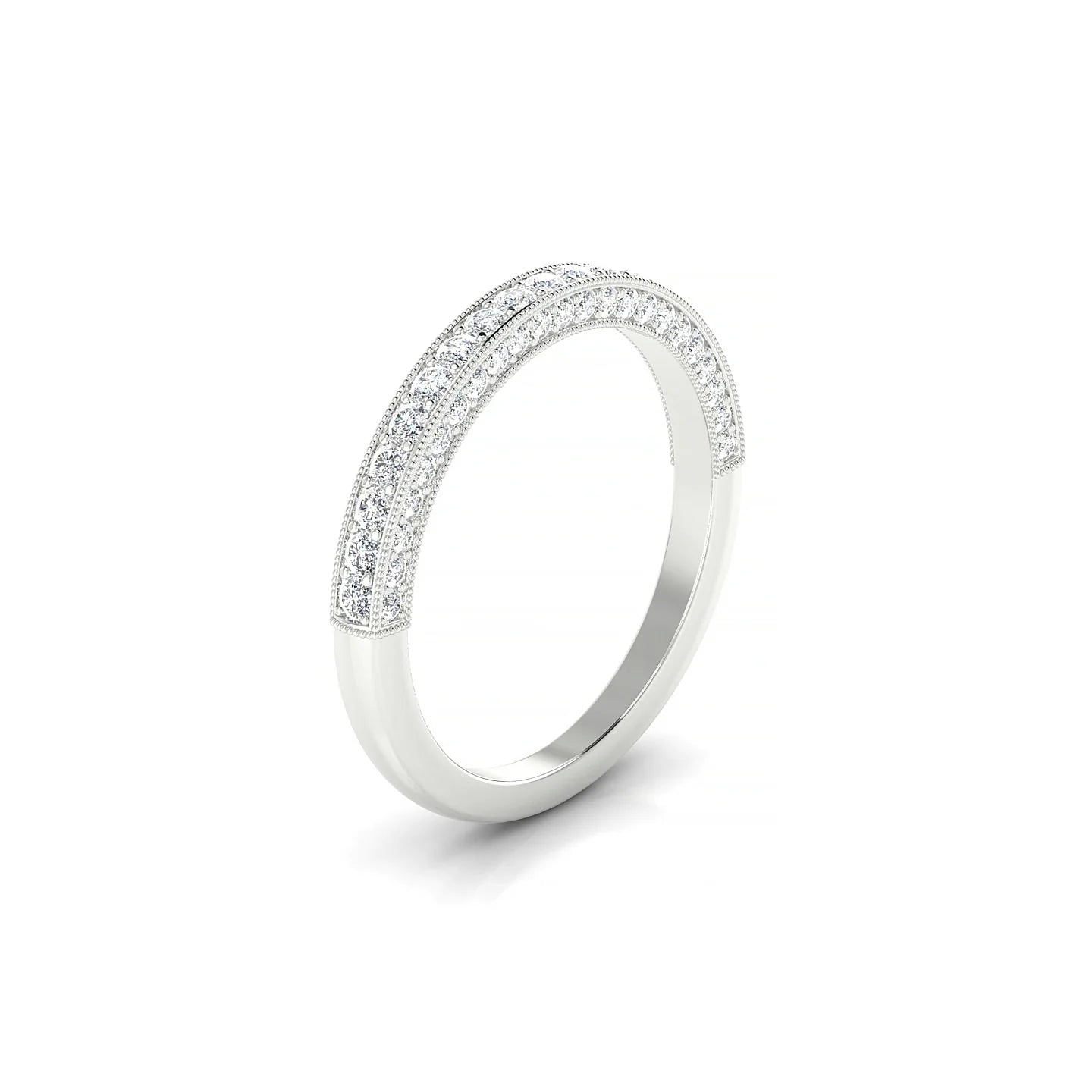 Lustre | 18k White Gold 1.5 mm Round Diamond Ring