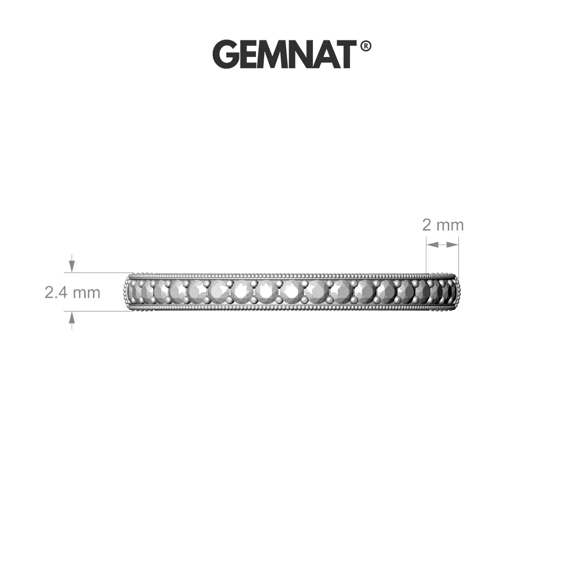Lustre | 18k White Gold 1.5 mm Round Diamond Ring