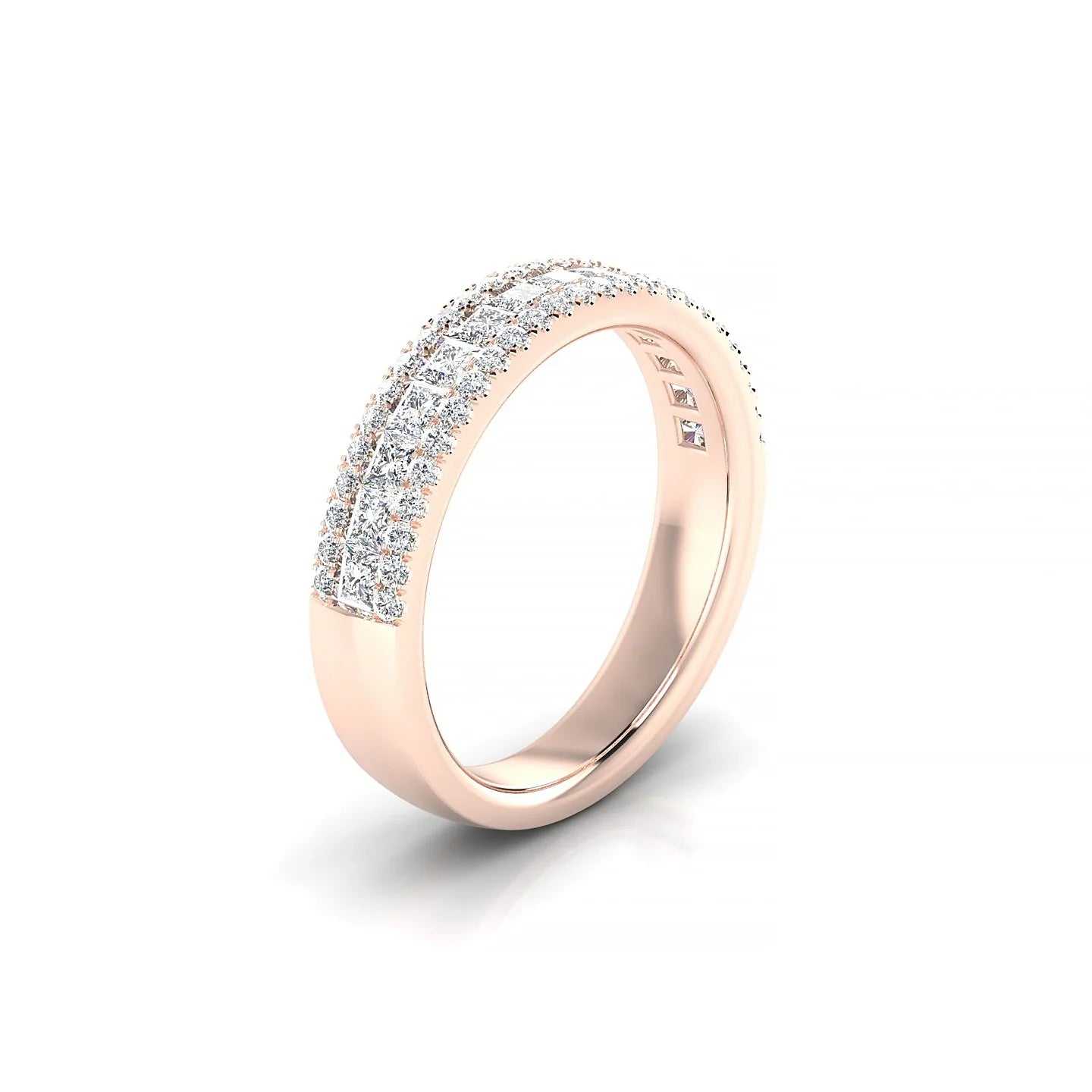 Majesty | 18k Rose Gold 2 mm Princess Diamond Ring