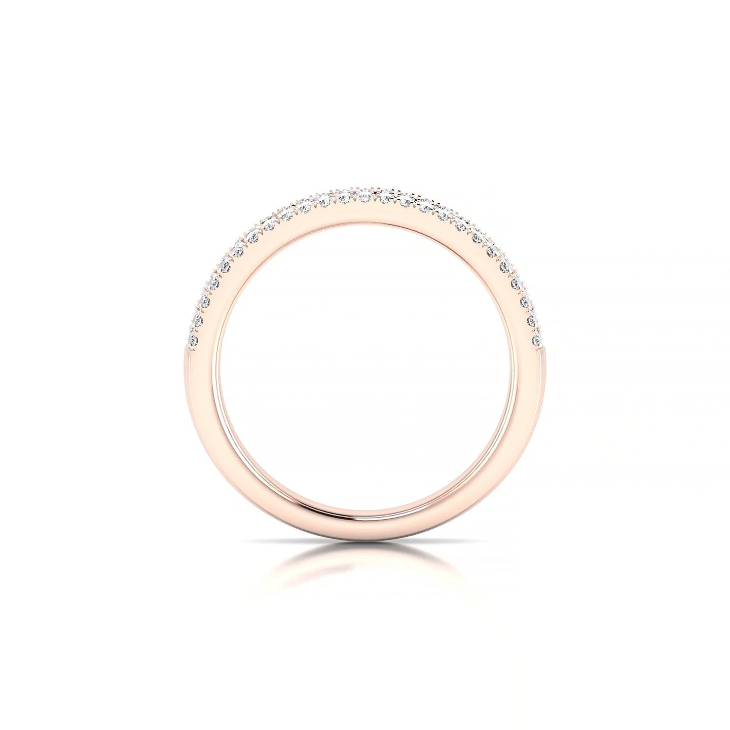 Majesty | 18k Rose Gold 2 mm Princess Pink Sapphire Ring