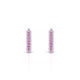 Mira | Boucles d'oreilles Créoles Saphir Rose & Diamant Rond