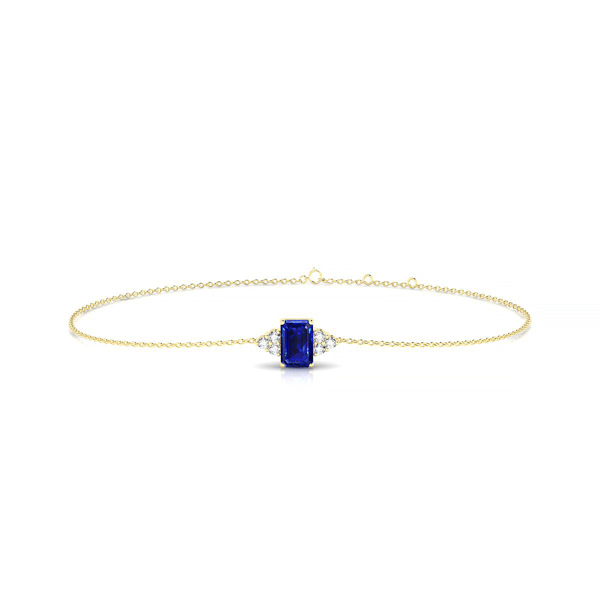 Mirage | 18k Yellow Gold 6 x 4 mm Emerald Sapphire Bracelet