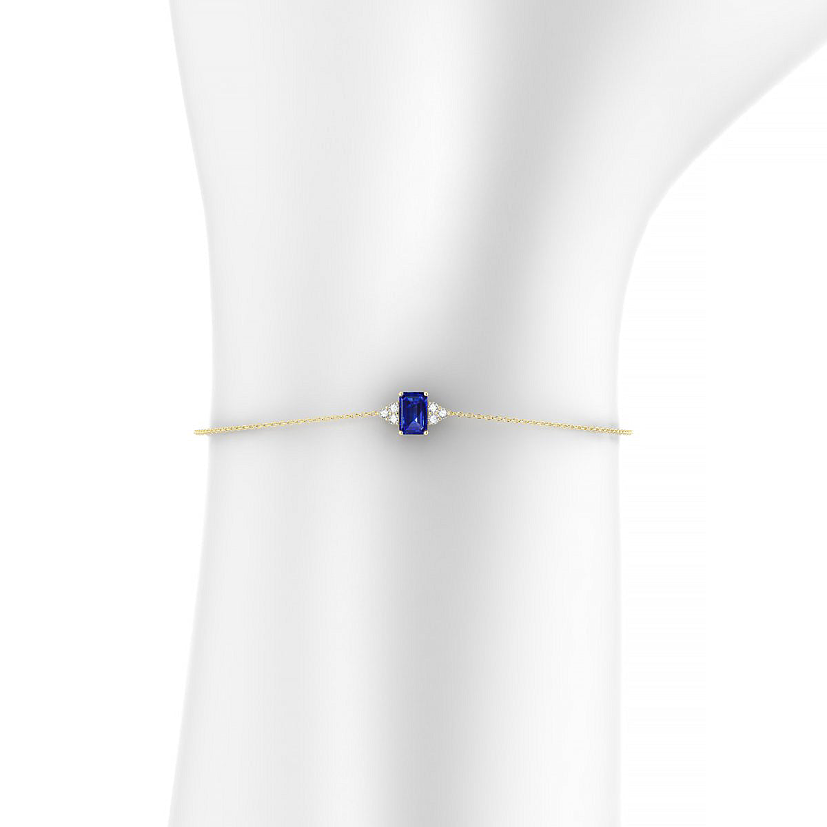Mirage | 18k Yellow Gold 6 x 4 mm Emerald Sapphire Bracelet