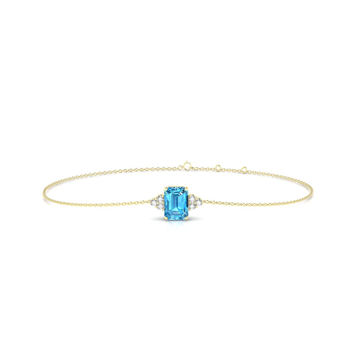 Mirage | 18k Yellow Gold 7 x 5 mm Emerald Topaz Bracelet