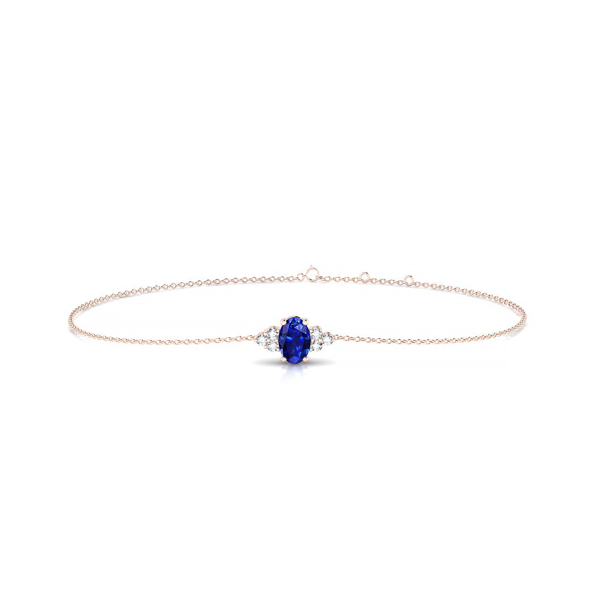 Mirage | 18k Rose Gold 6 x 4 mm Oval Sapphire Bracelet