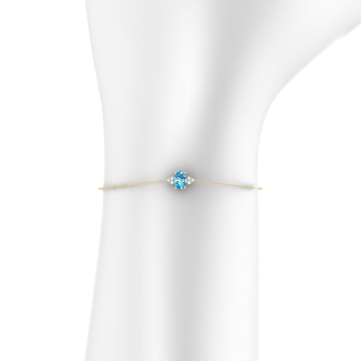 Mirage | 18k Yellow Gold 7 x 5 mm Oval Topaz Bracelet