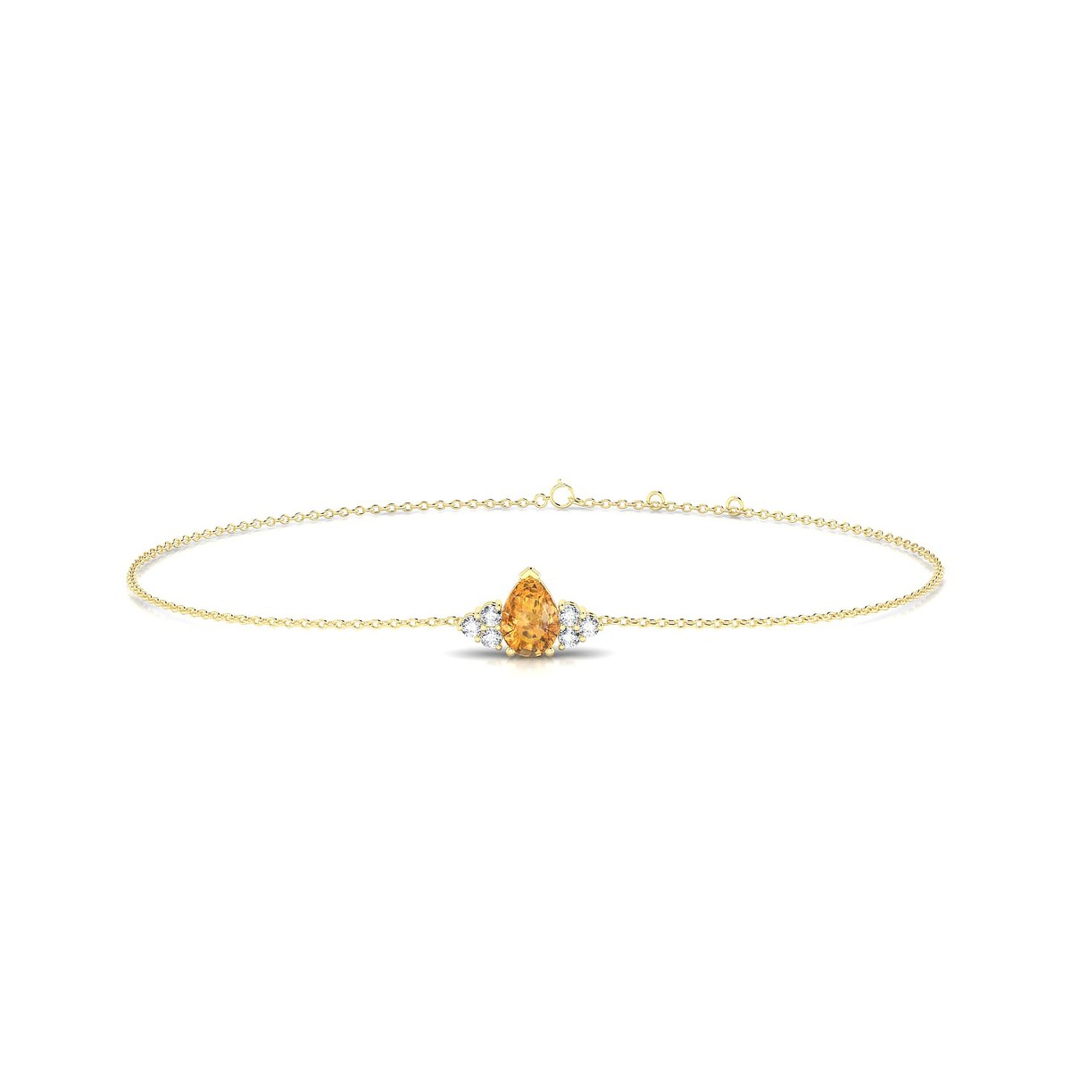 Mirage | 18k Yellow Gold 6 x 4 mm Pear Citrine Bracelet