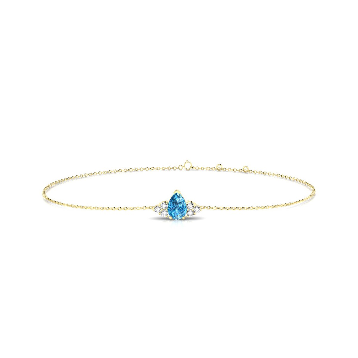 Mirage | 18k Yellow Gold 6 x 4 mm Pear Topaz Bracelet