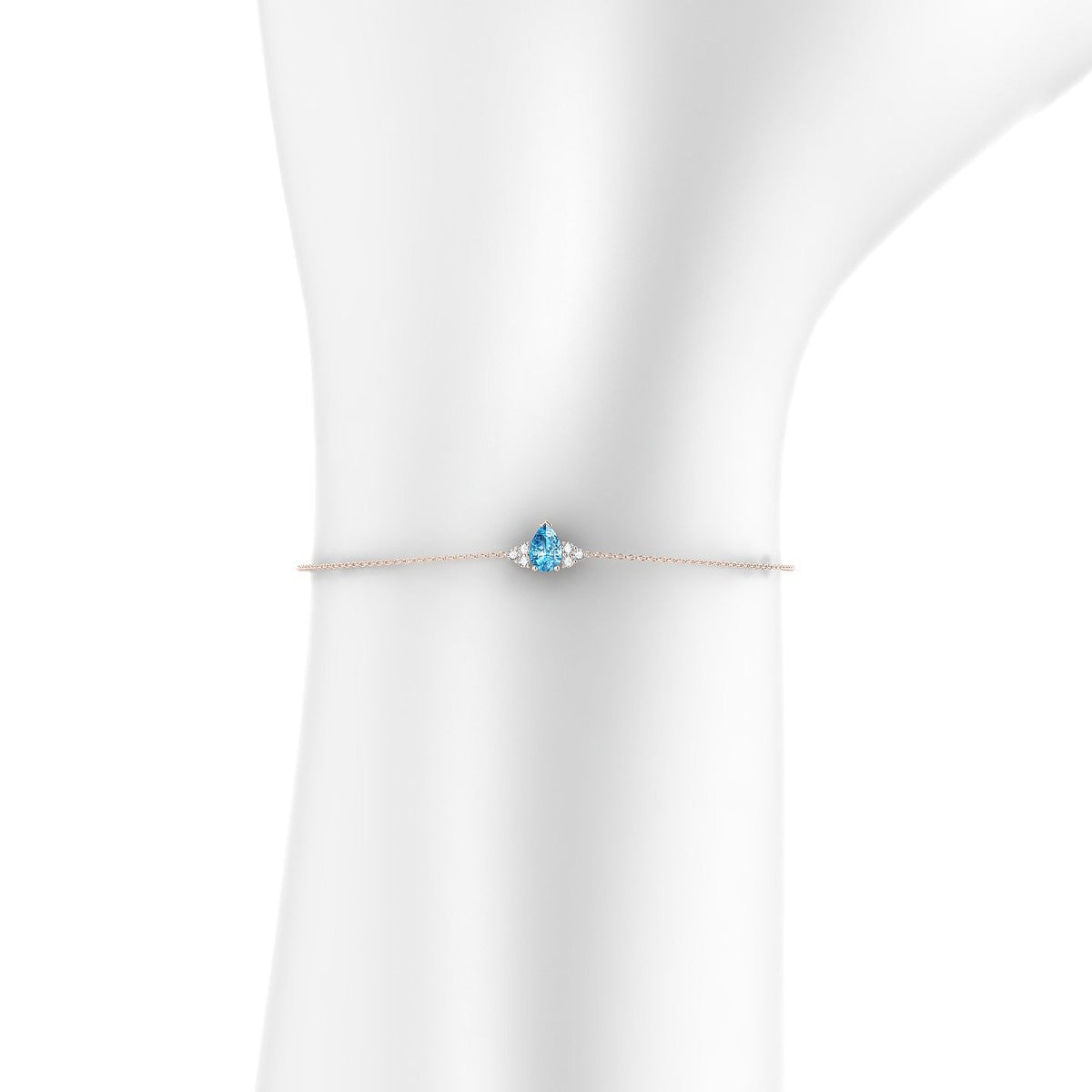 Mirage | 18k Rose Gold 6 x 4 mm Pear Topaz Bracelet