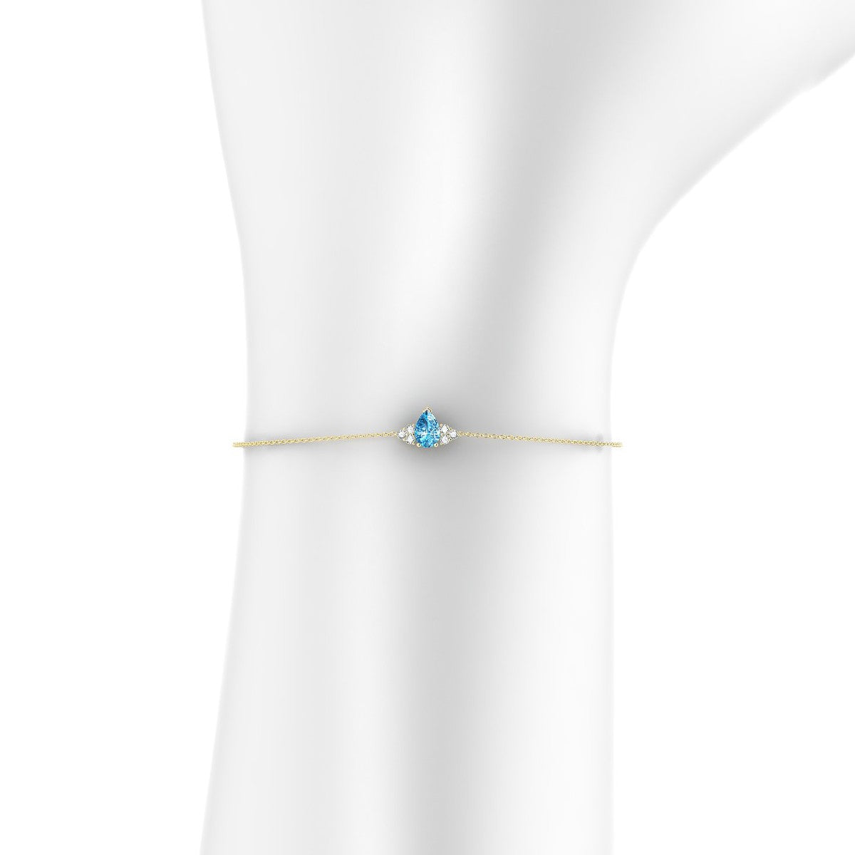 Mirage | 18k Yellow Gold 6 x 4 mm Pear Topaz Bracelet