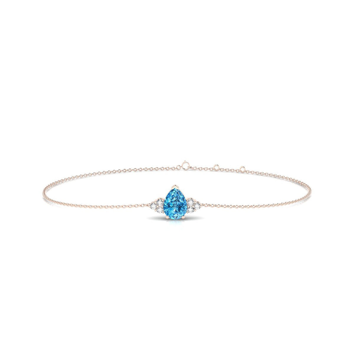 Mirage | 18k Rose Gold 7 x 5 mm Pear Topaz Bracelet