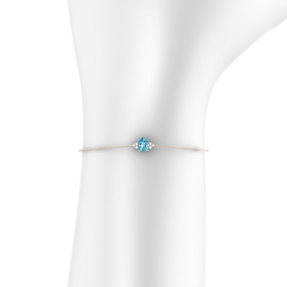 Mirage | 18k Rose Gold 7 x 5 mm Pear Topaz Bracelet