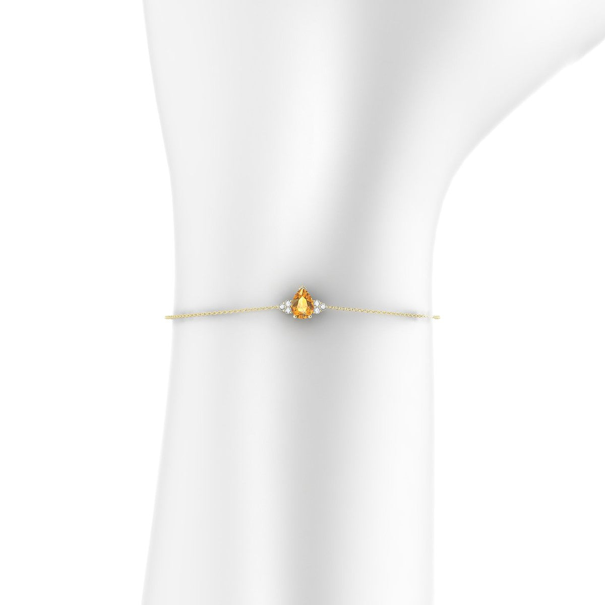 Mirage | 18k Yellow Gold 7 x 5 mm Pear Citrine Bracelet