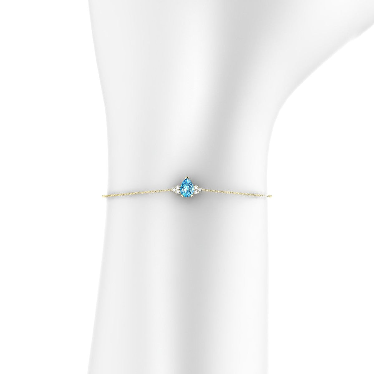 Mirage | 18k Yellow Gold 7 x 5 mm Pear Topaz Bracelet