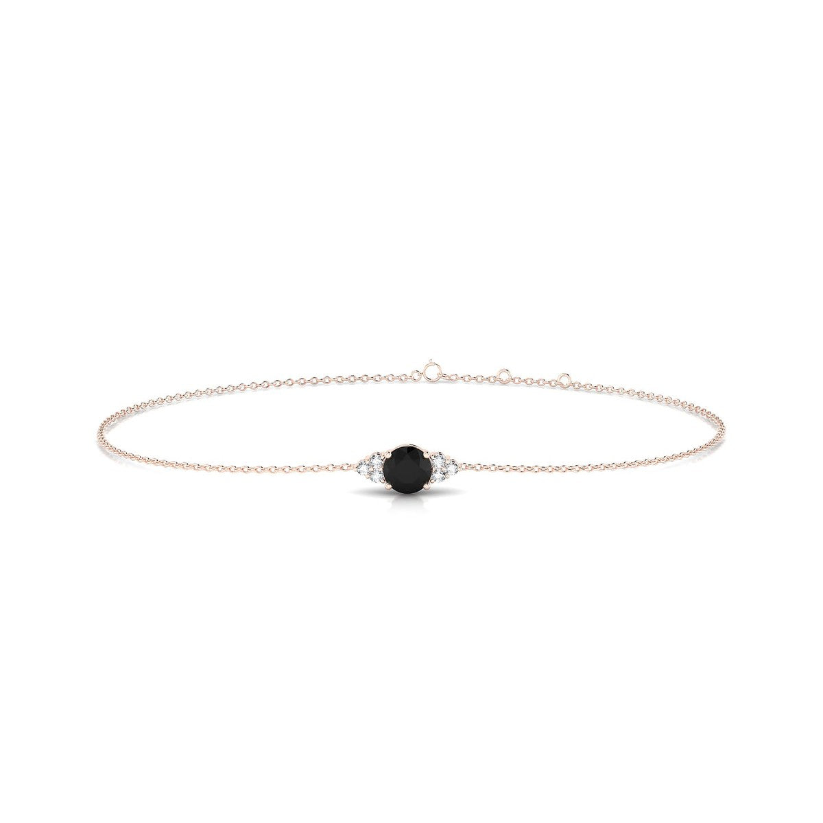 Mirage | 18k Rose Gold 4.5 mm Round Black Diamond Bracelet