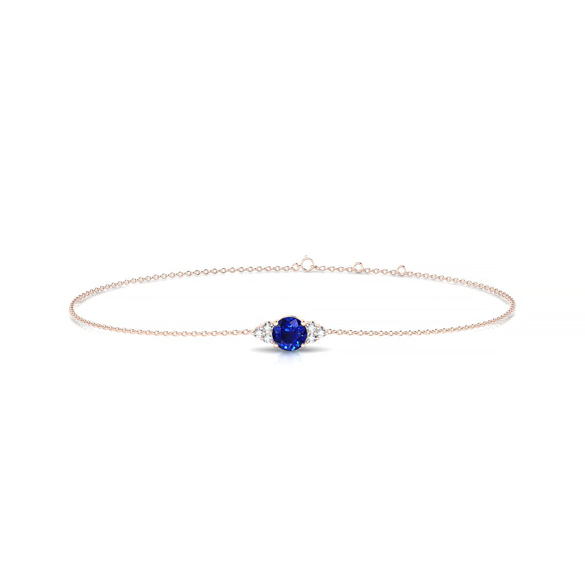 Mirage | 18k Rose Gold 4.5 mm Round Sapphire Bracelet