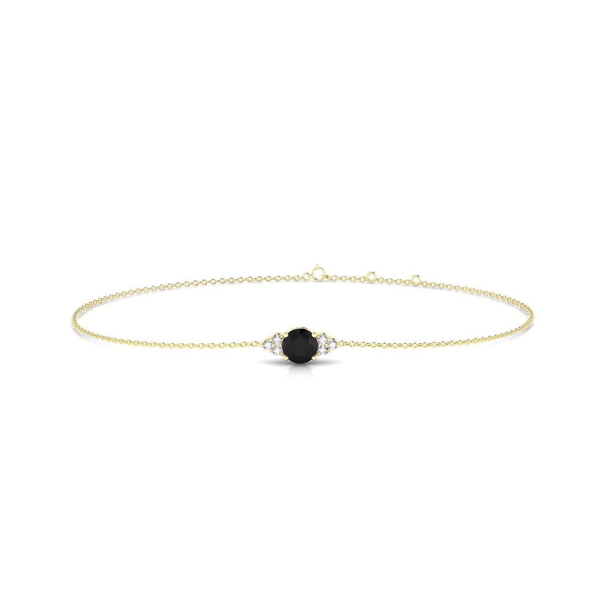 Mirage | 18k Yellow Gold 4.5 mm Round Black Diamond Bracelet