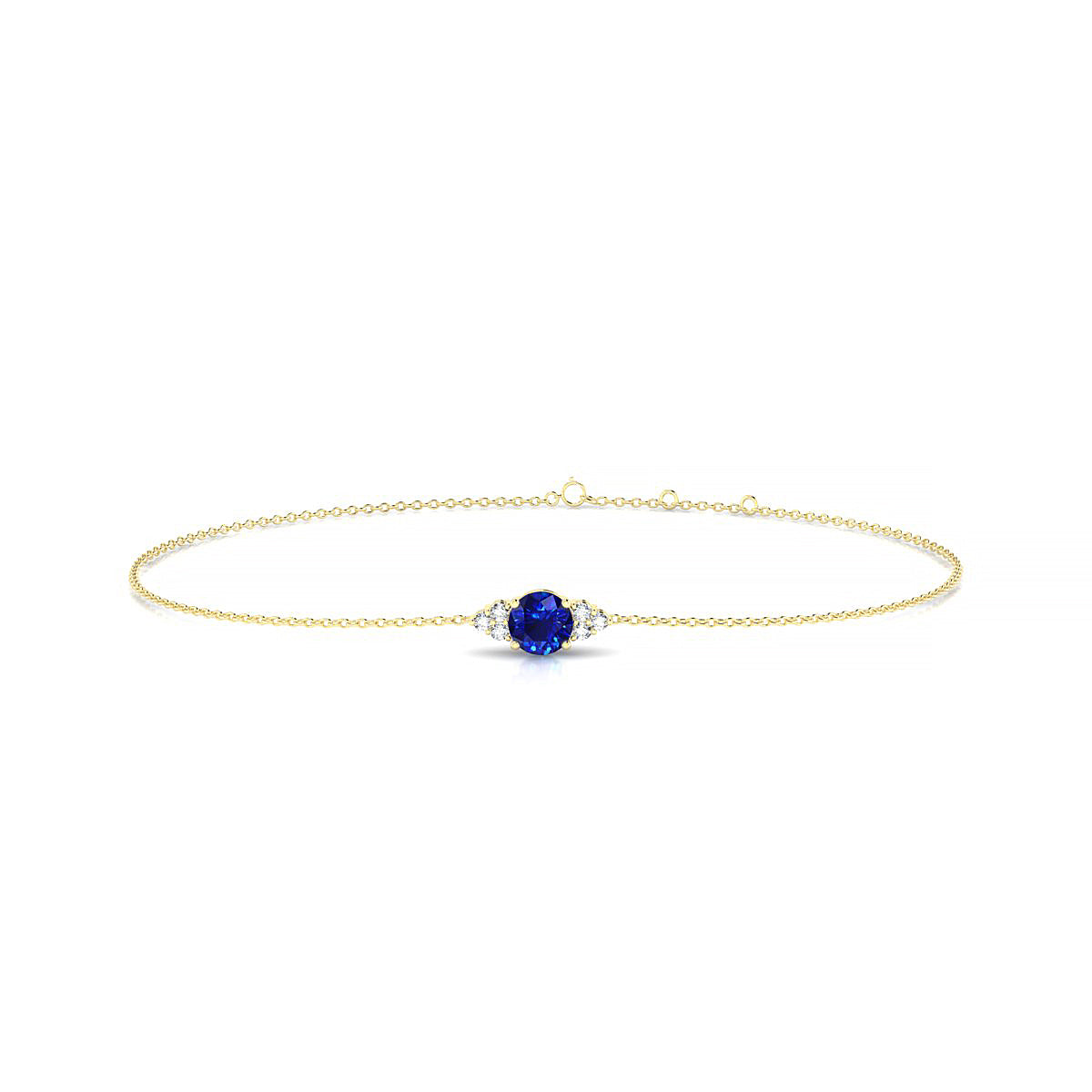Mirage | 18k Yellow Gold 4.5 mm Round Sapphire Bracelet