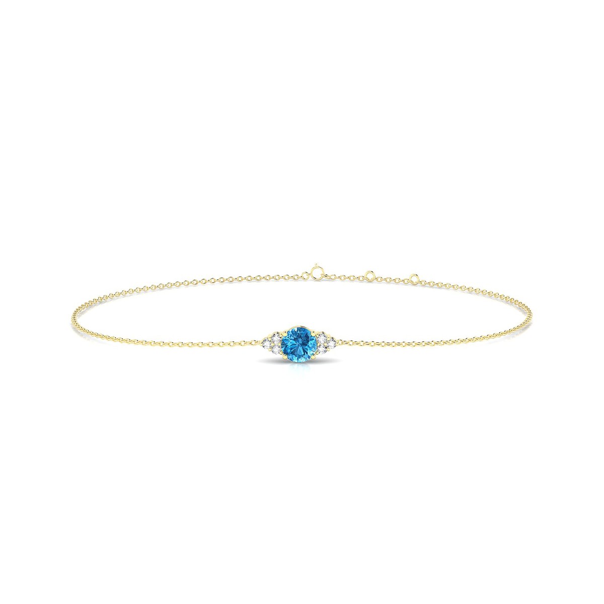 Mirage | 18k Yellow Gold 4.5 mm Round Topaz Bracelet