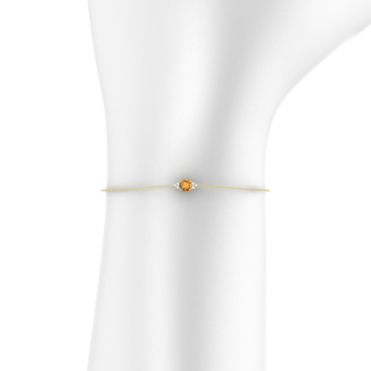 Mirage | 18k Yellow Gold 4.5 mm Round Citrine Bracelet