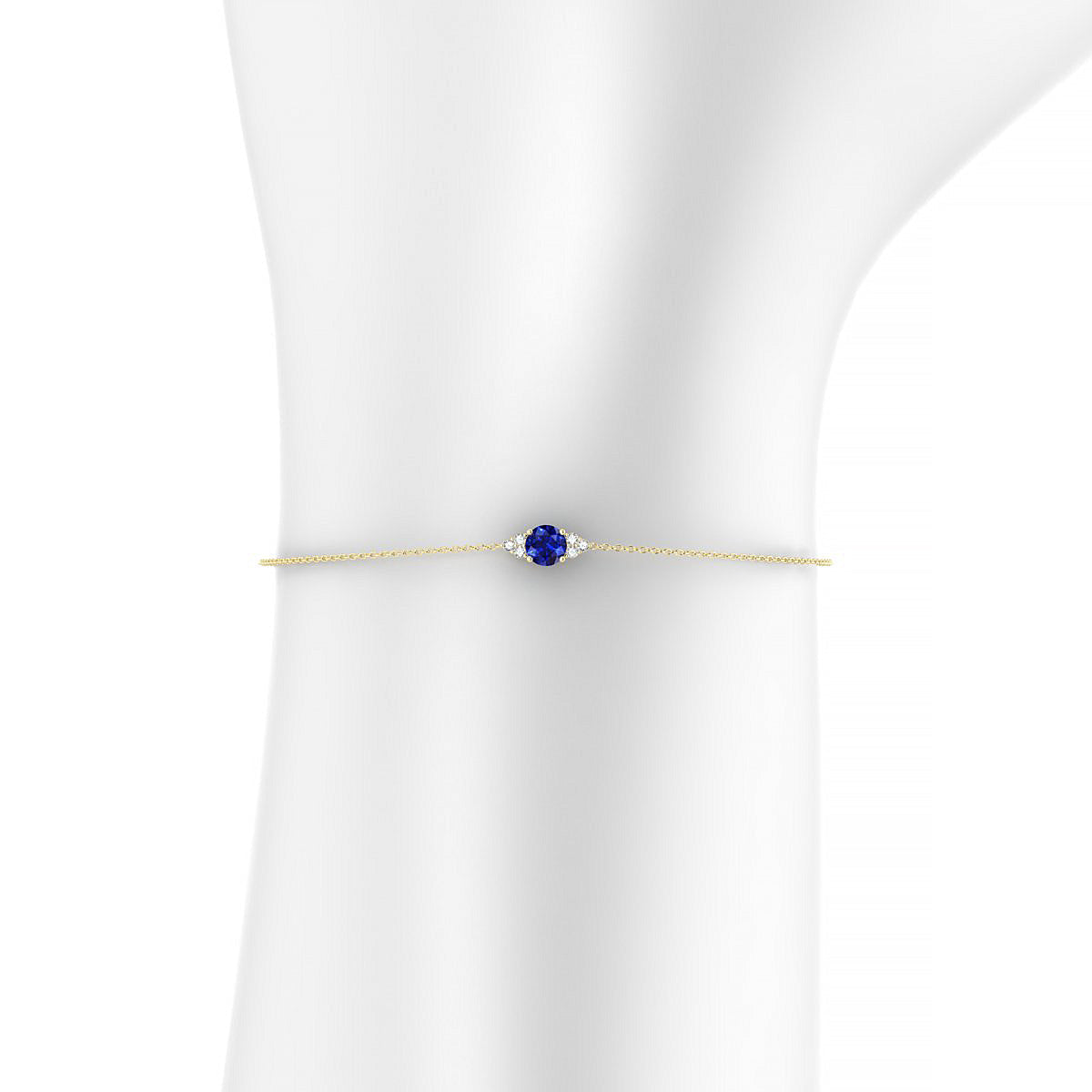 Mirage | 18k Yellow Gold 4.5 mm Round Sapphire Bracelet