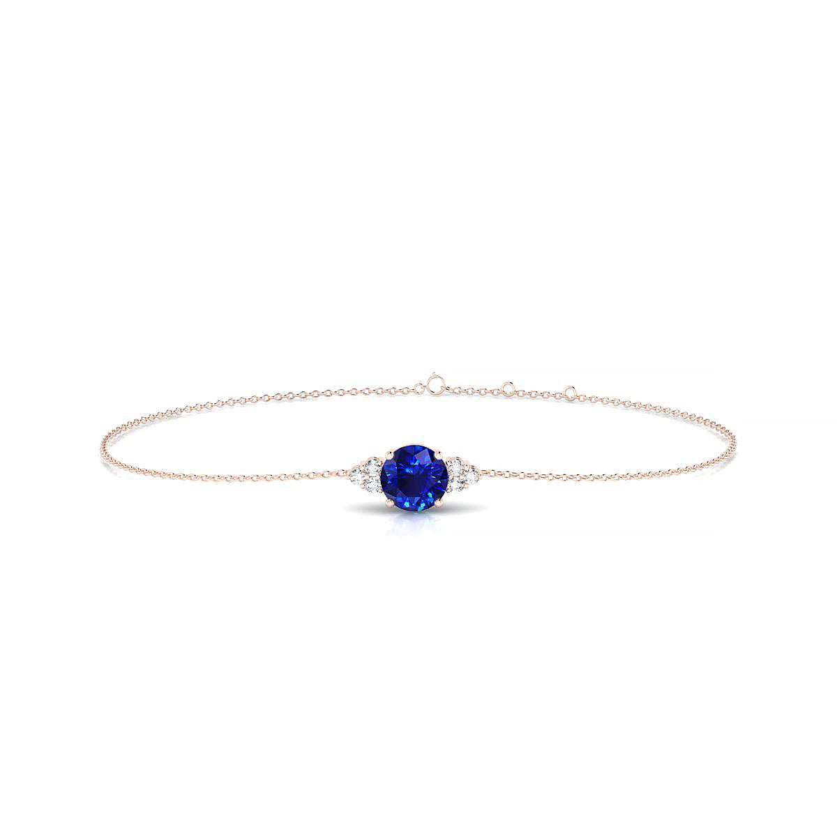 Mirage | 18k Rose Gold 6 mm Round Sapphire Bracelet